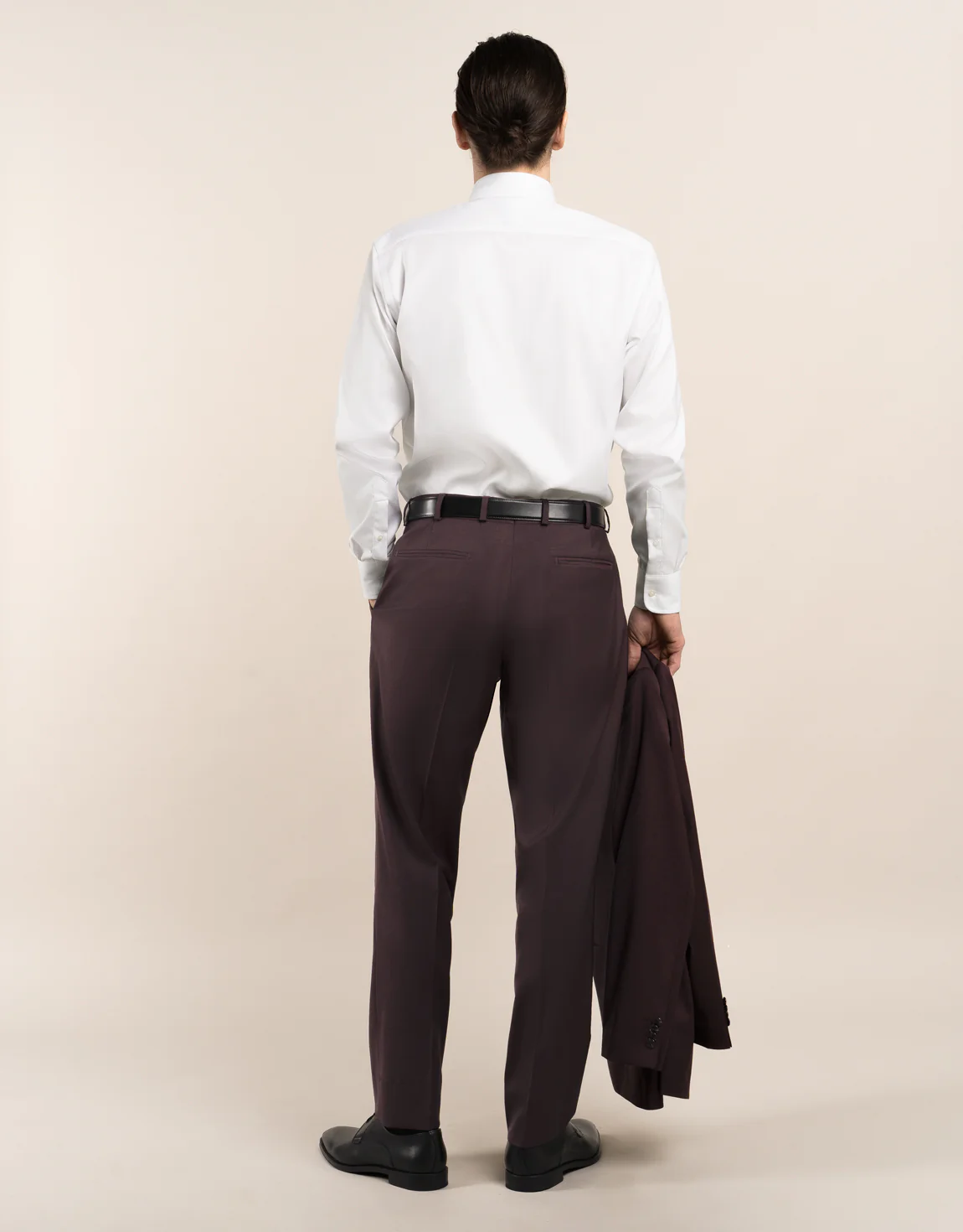 Lotus Burgundy Twill Suit Trouser - Image 11