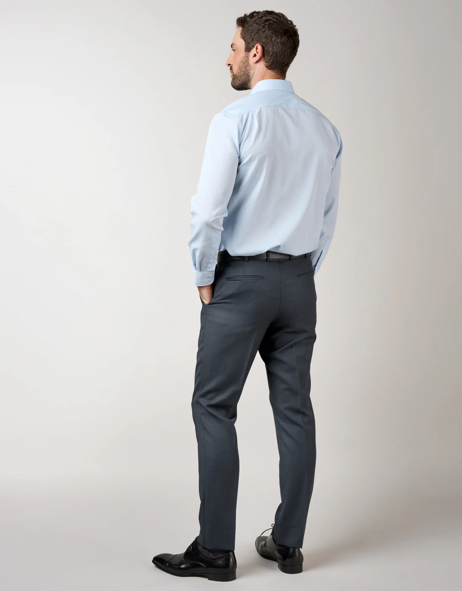 Lotus Navy Birdseye Suit Trouser - Image 4