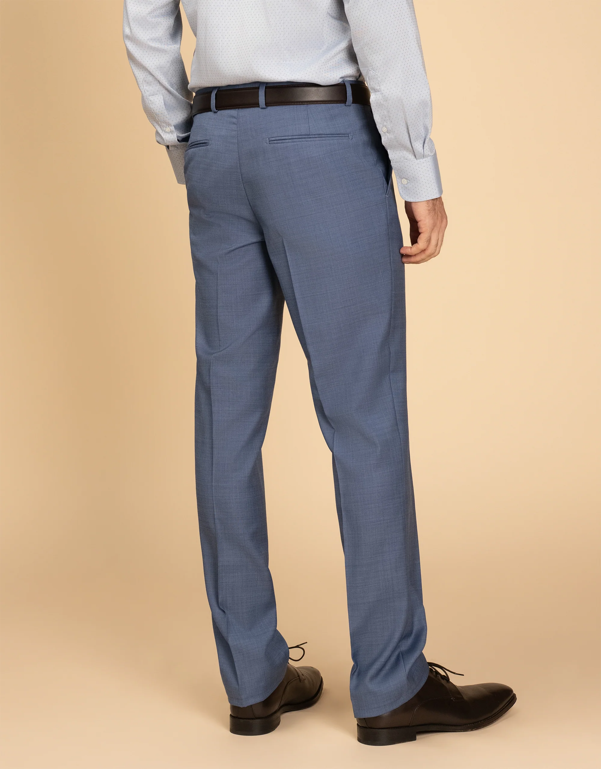 Lotus Pale Blue Sharkskin Suit Trouser - Image 3