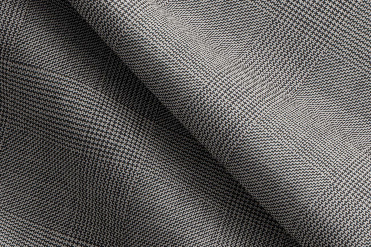 Made To Measure Black and White Split Matt Hopsack Glen Check Trouser