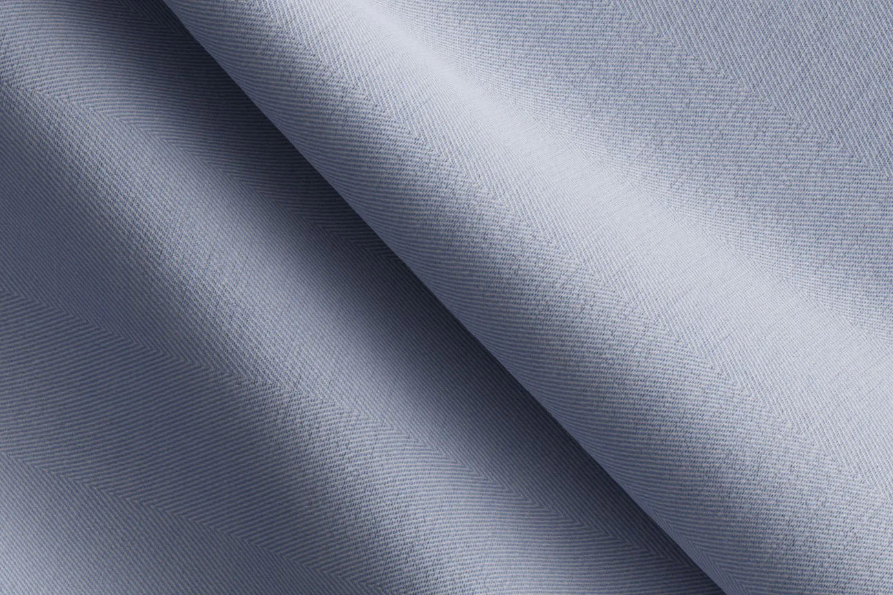 Made to Measure Light Blue Herringbone Shirt (customized RMB22BF86P-252188)