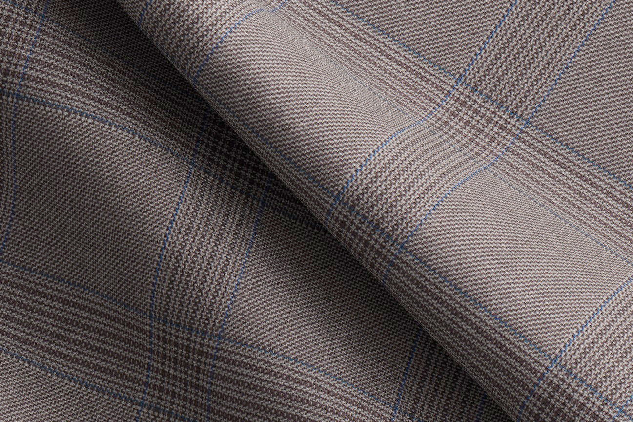 Made To Measure Light Brown and Blue Check Blazer