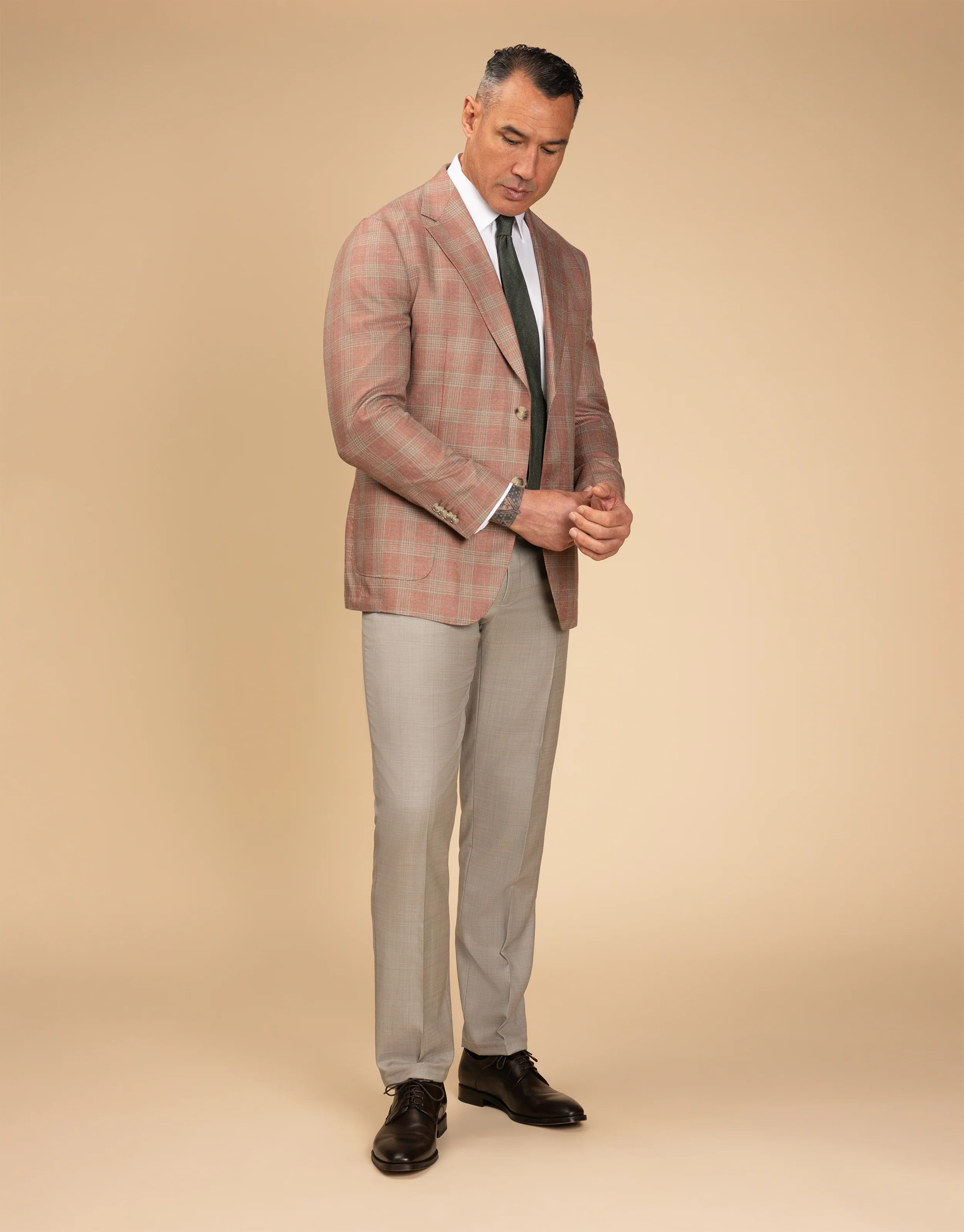 Malta Pink & Sage Glen Check Blazer - Image 6