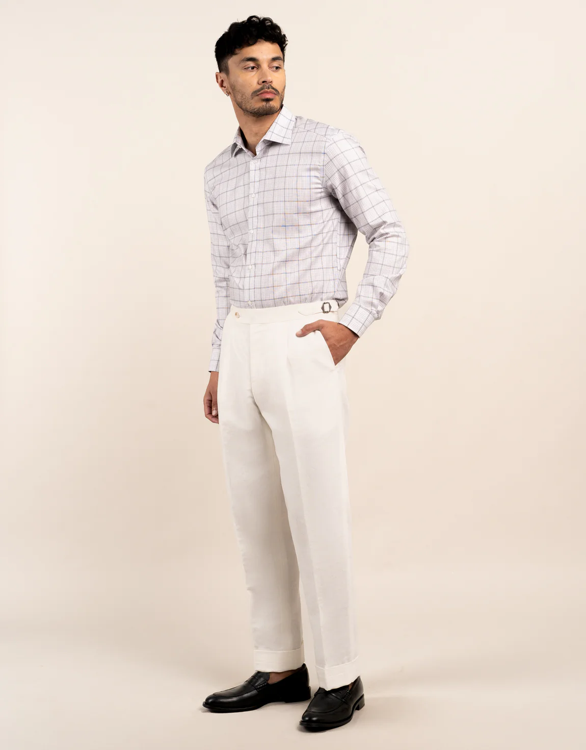 Malta White Linen Blend Suit - Image 10