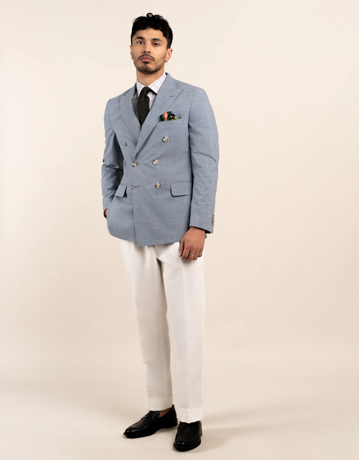 Malta White Linen Blend Suit - Image 9
