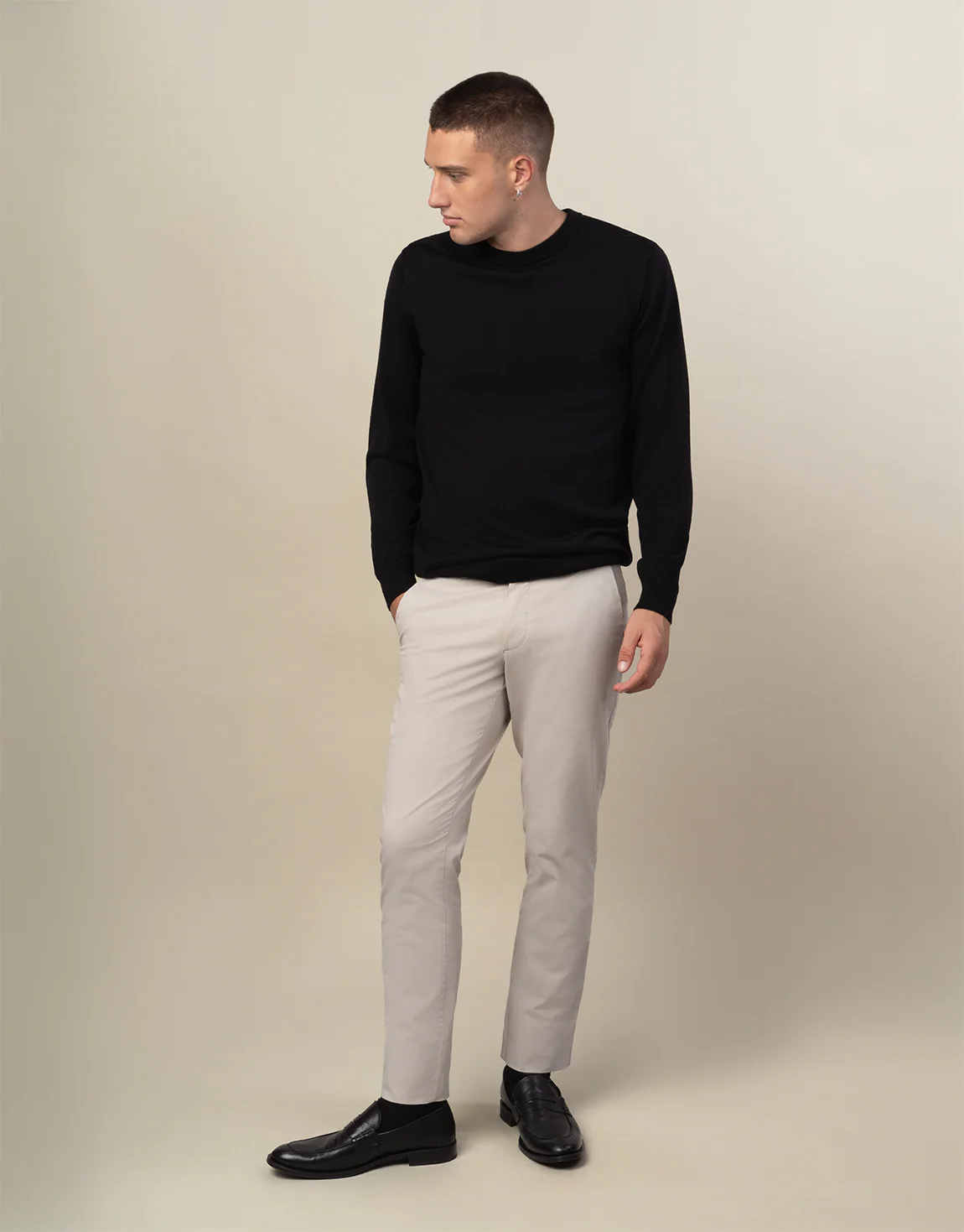 Naseby Black Crew Neck Jersey - Image 3