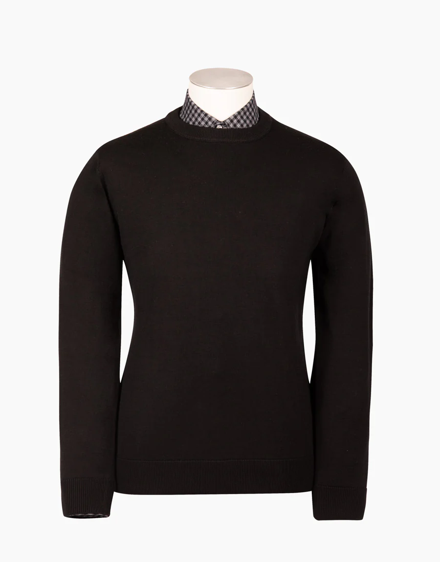 Naseby Black Crew Neck Jersey - Image 4