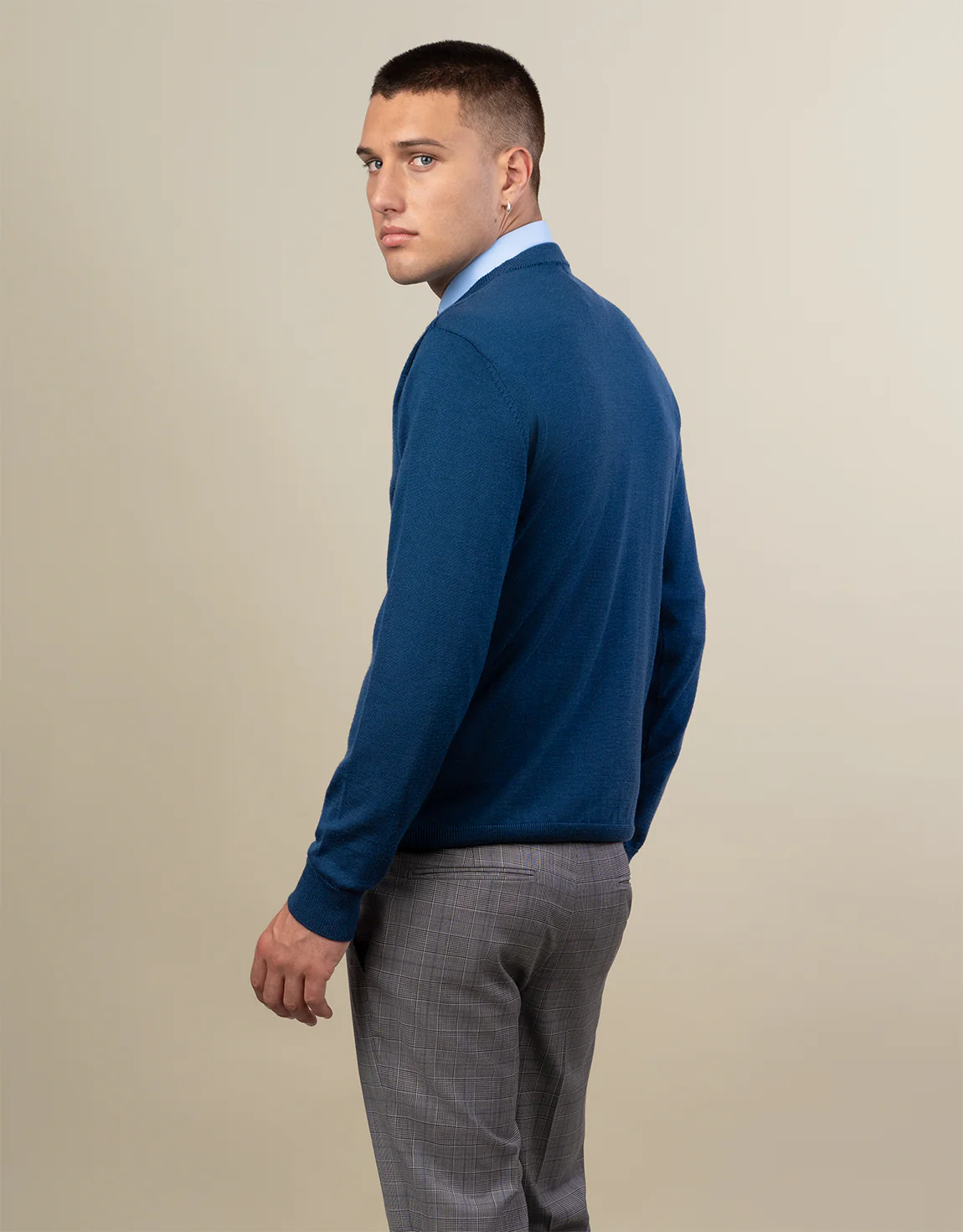 Naseby Cobalt Blue Crew Neck Jersey - Image 2