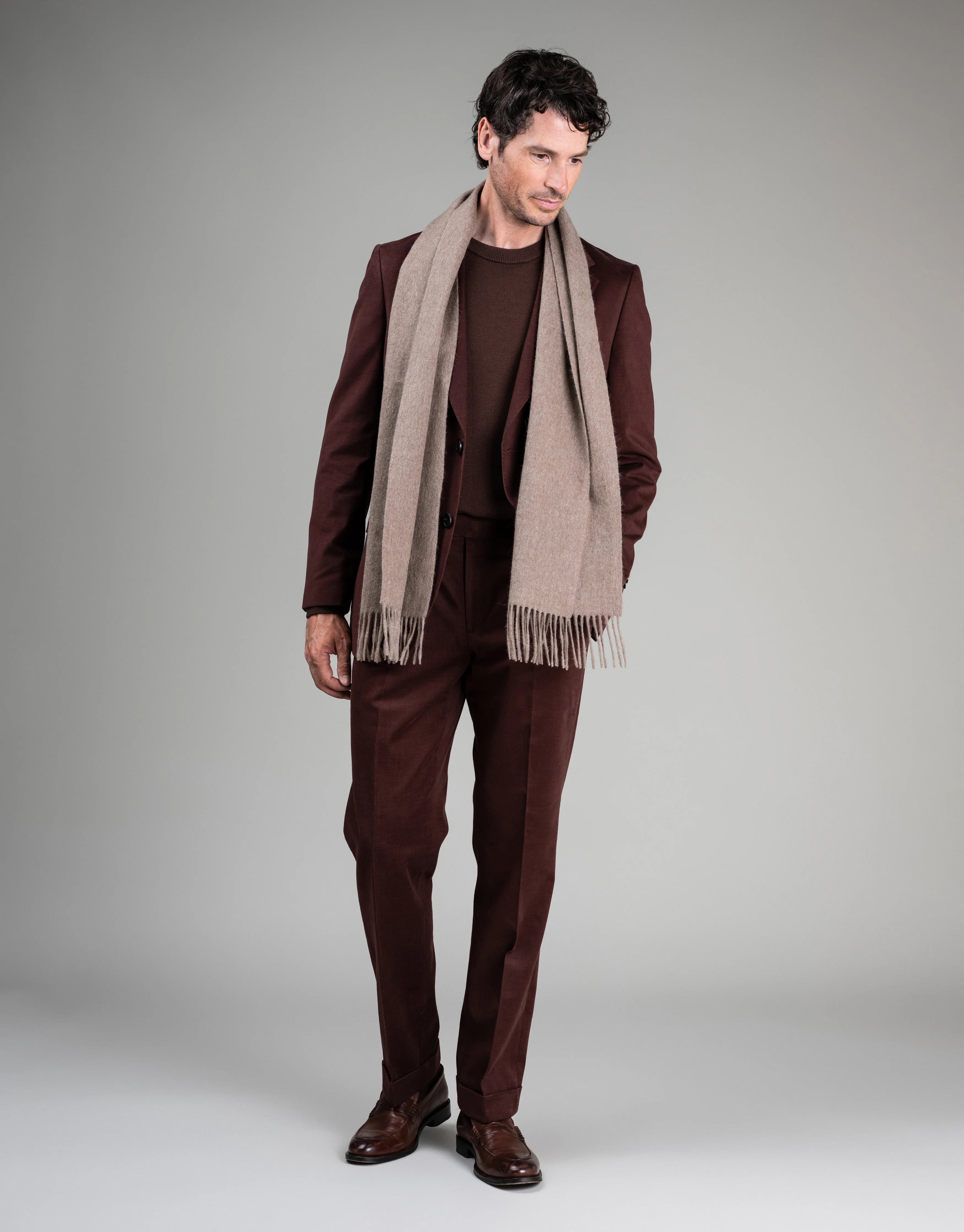 Naseby Mocha Brown Crew Neck Jersey - Image 4