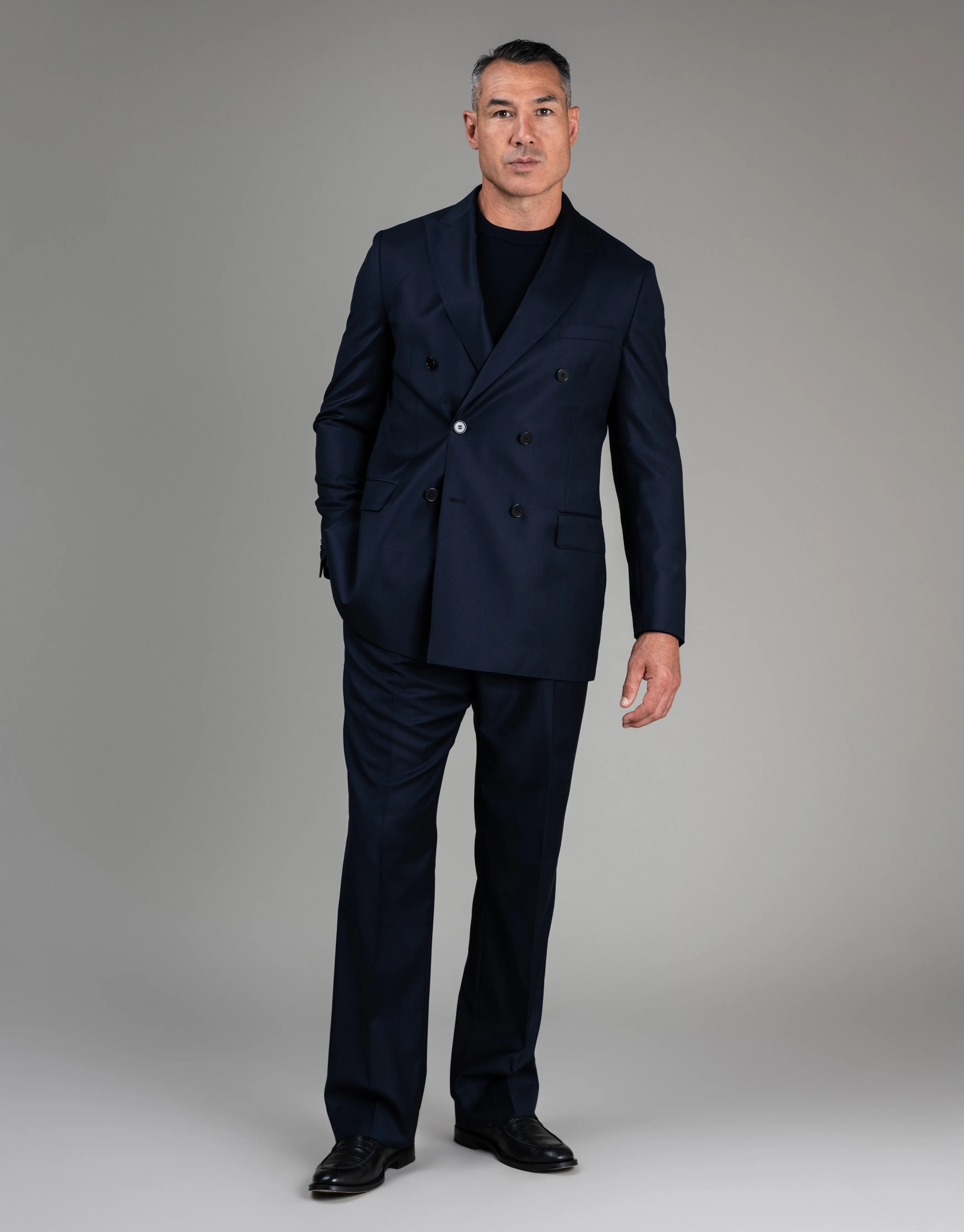 Naseby Navy Crew Neck Jersey - Image 4