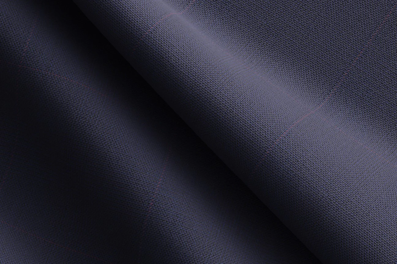 Made to Measure Navy & Pink Glen Check Waistcoat