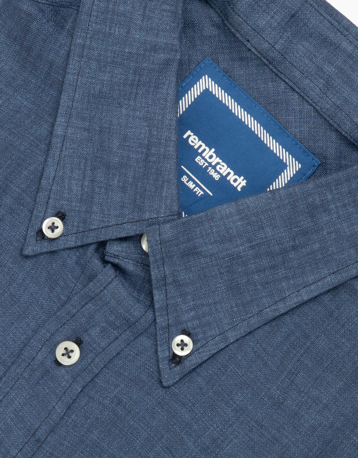 Ohope Ink Blue Linen Shirt - Image 6