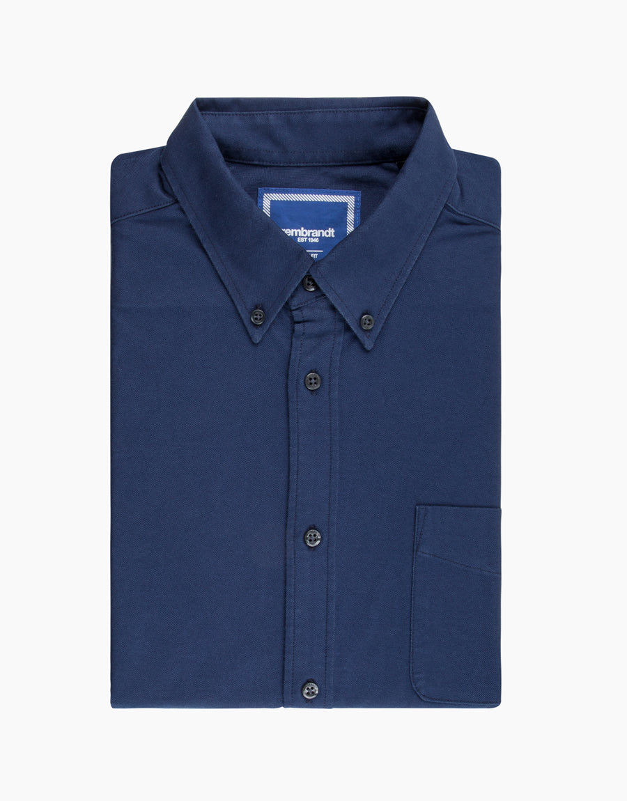 Ohope Navy Oxford Shirt - Image 4