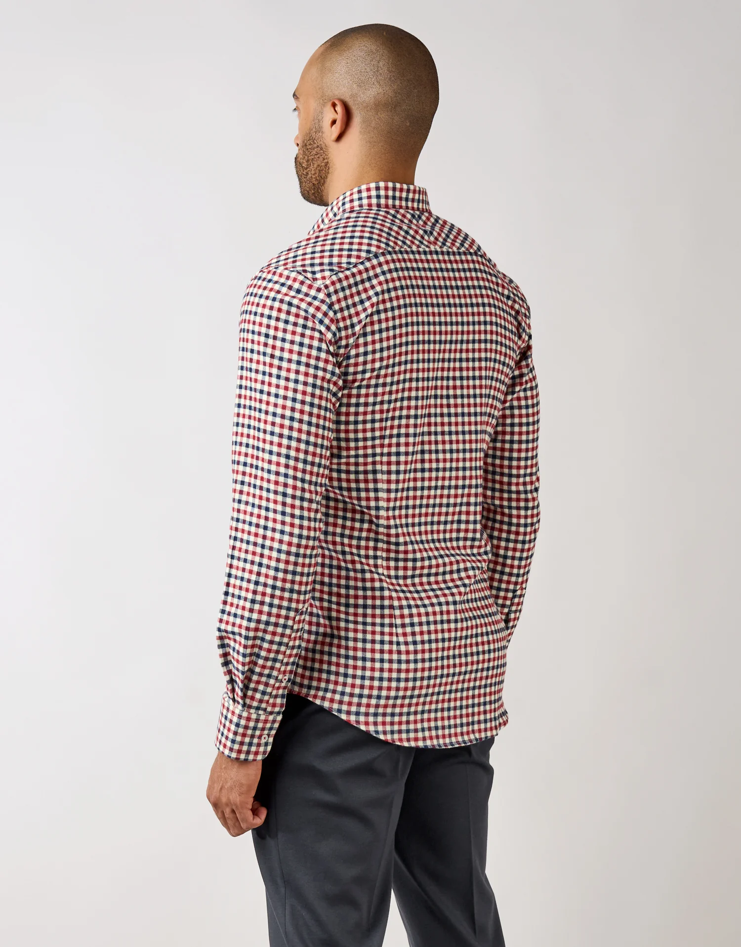 Ohope Red & Blue Check Flannel Shirt - Image 2
