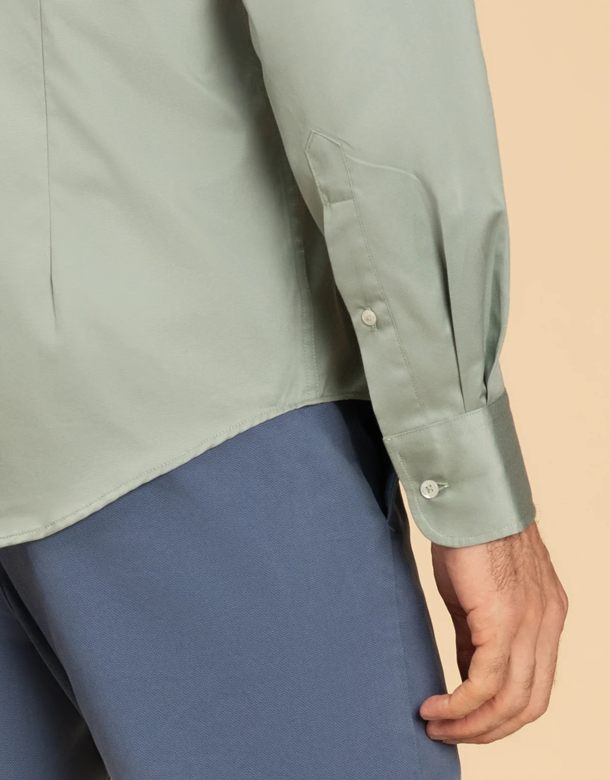 Ohope Sage Green Twill Shirt - Image 6