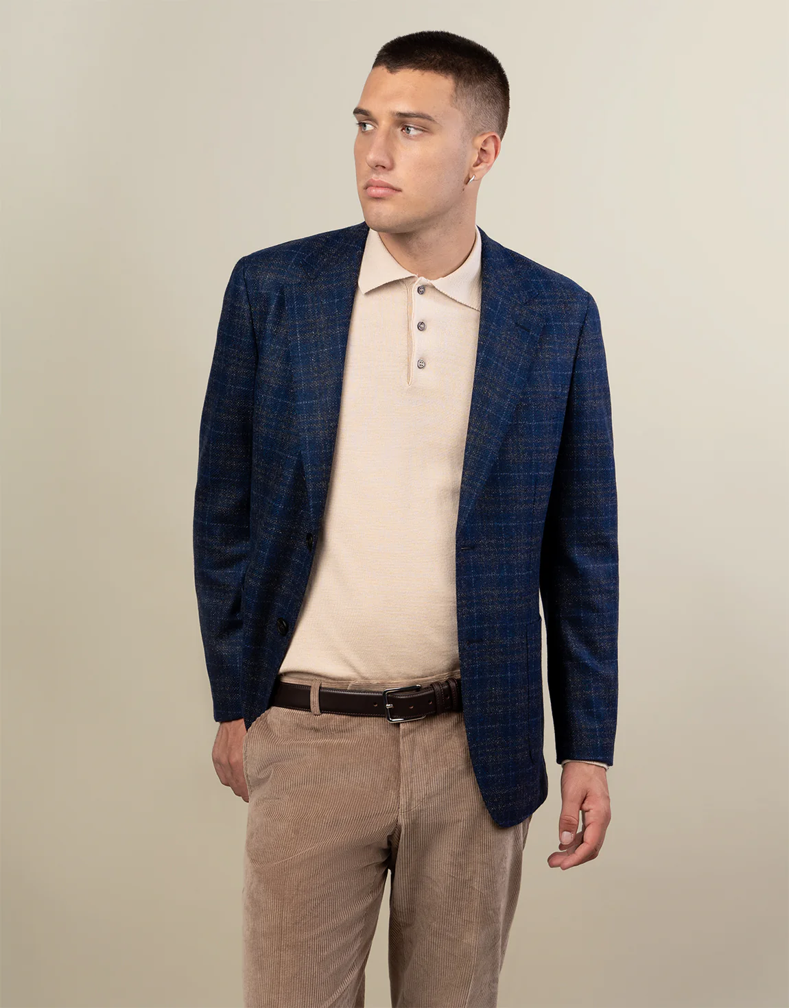 Owaka Beige Merino Polo - Image 4