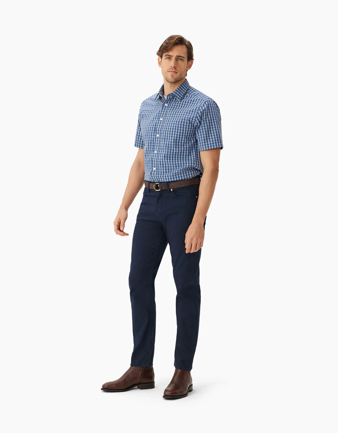 R.M. Williams Hervey Blue Navy Classic Short Sleeve Shirt - Image 4