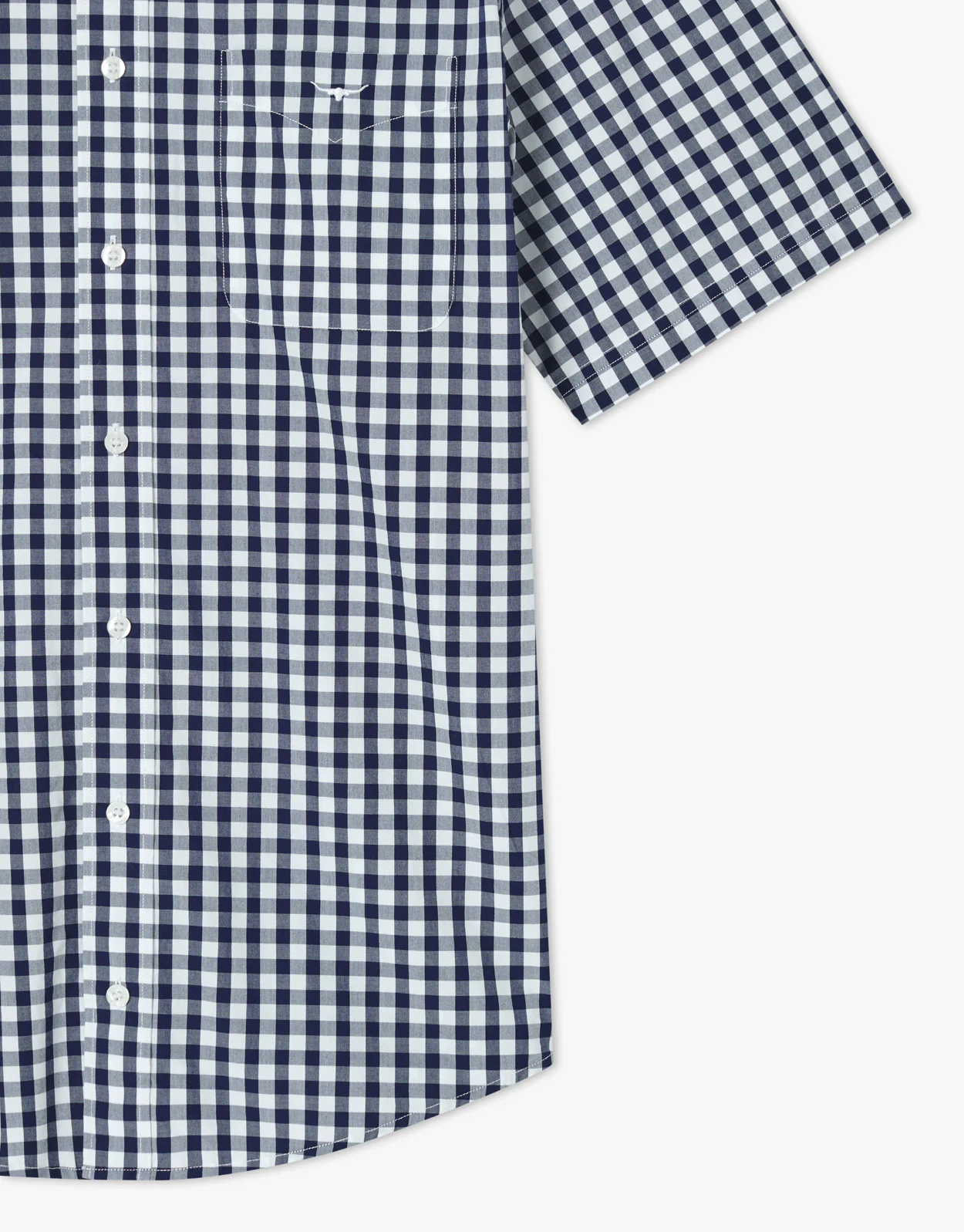 R.M. Williams Hervey Navy & White Check Short Sleeve Shirt - Image 5