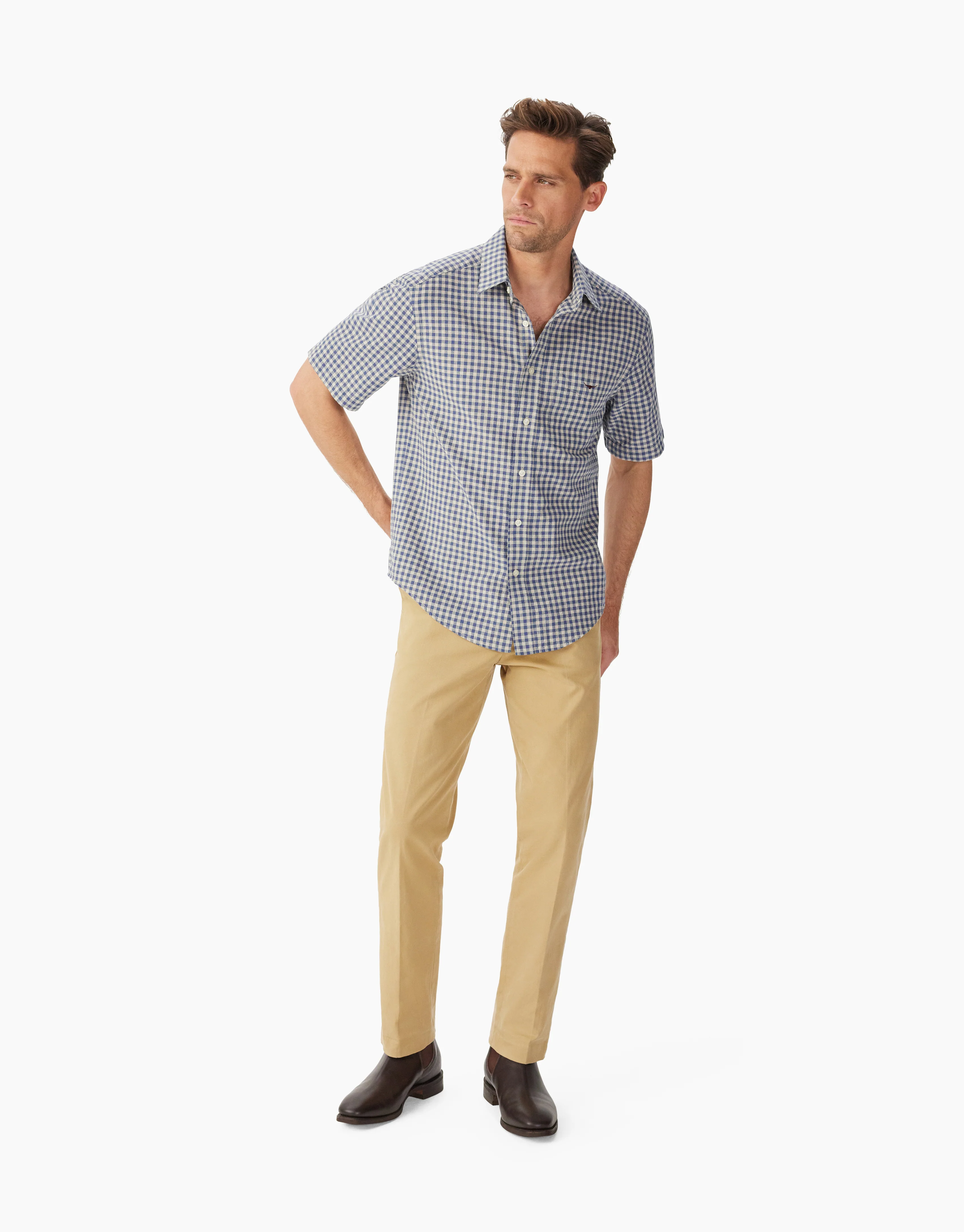 R.M. Williams Johnson Blue Short Sleeve Shirt - Image 4