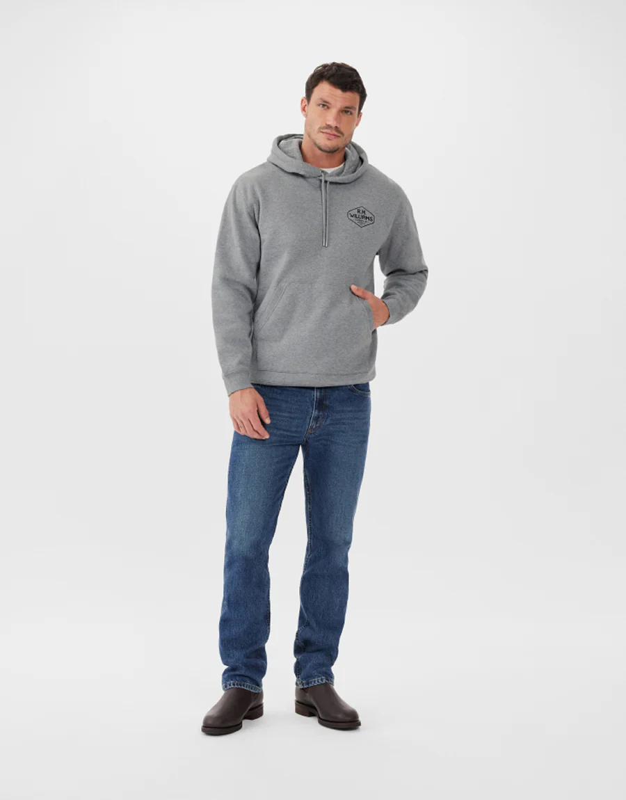 R.M.Williams Majura Grey Hooded Sweatshirt - Image 3