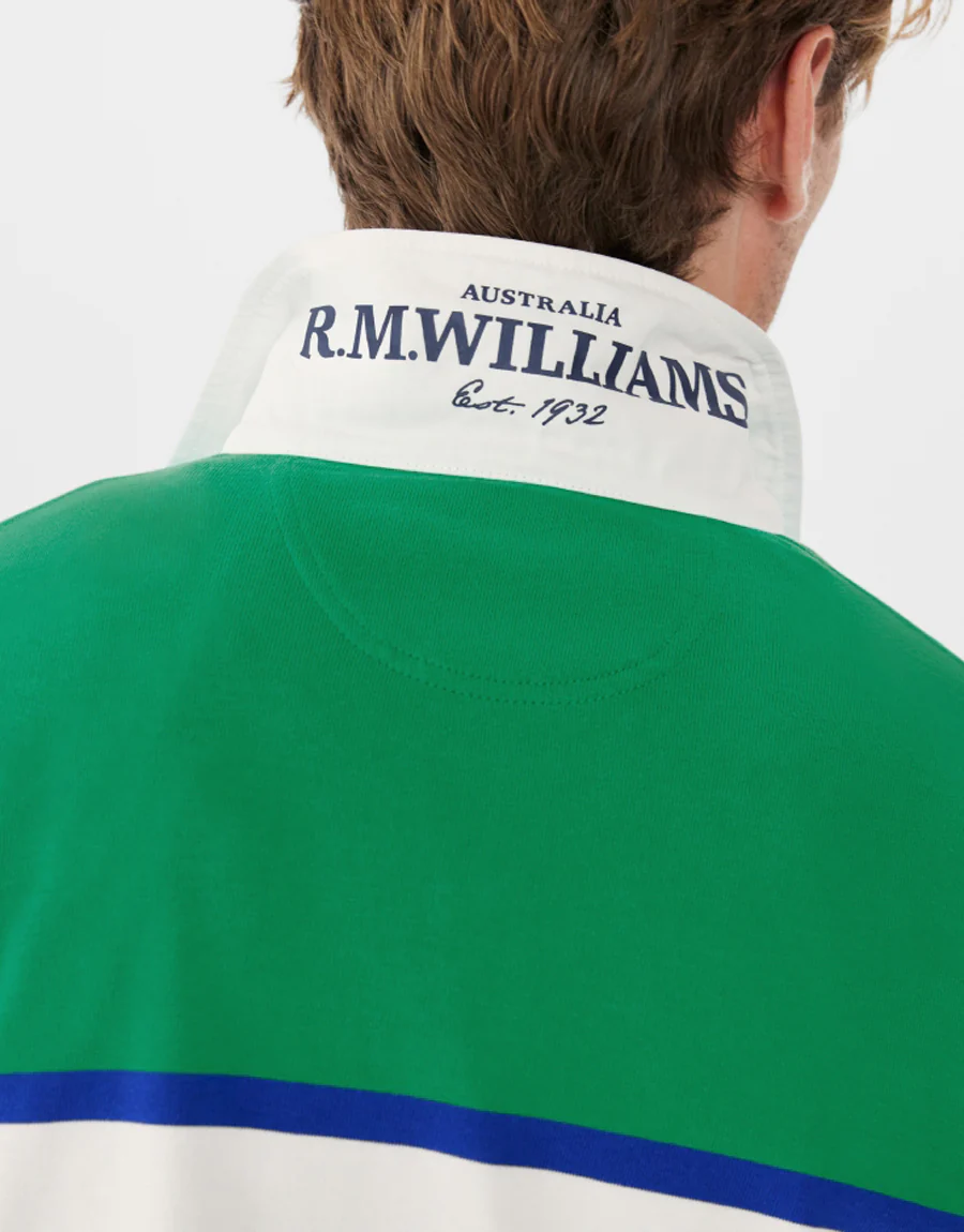 R.M.Williams Tweedale Green & White Rugby Top - Image 6