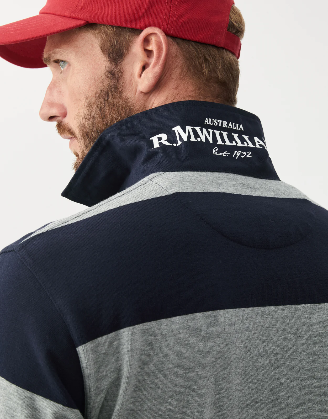 R.M. Williams Tweedale Navy/Grey Rugby Top - Image 6