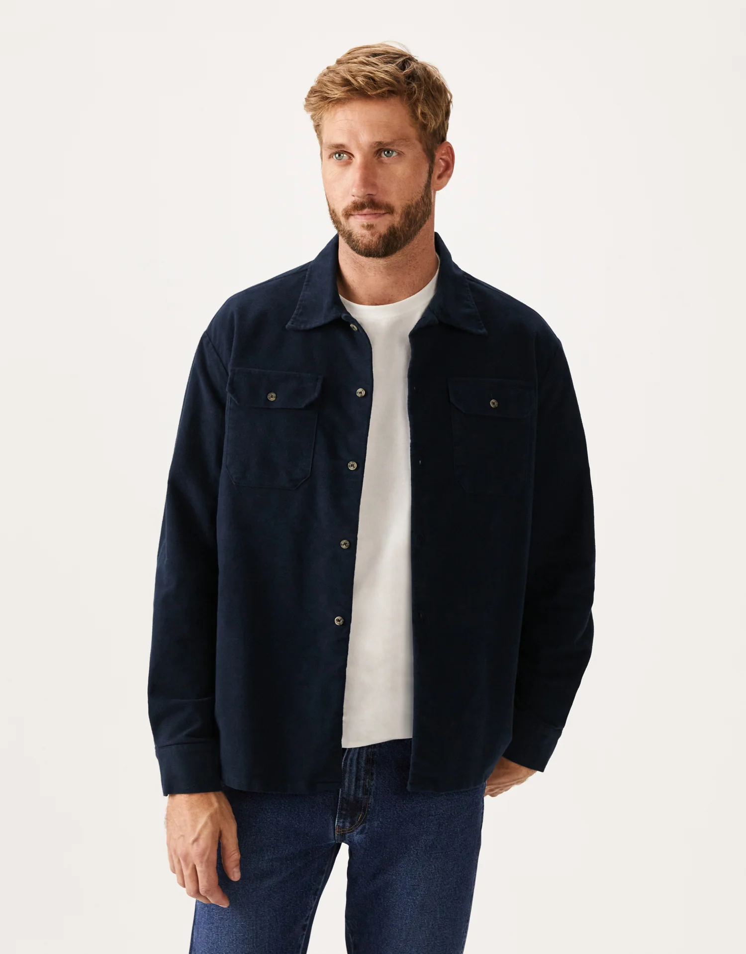 R.M.Williams Wilmington Navy Overshirt - Image 2