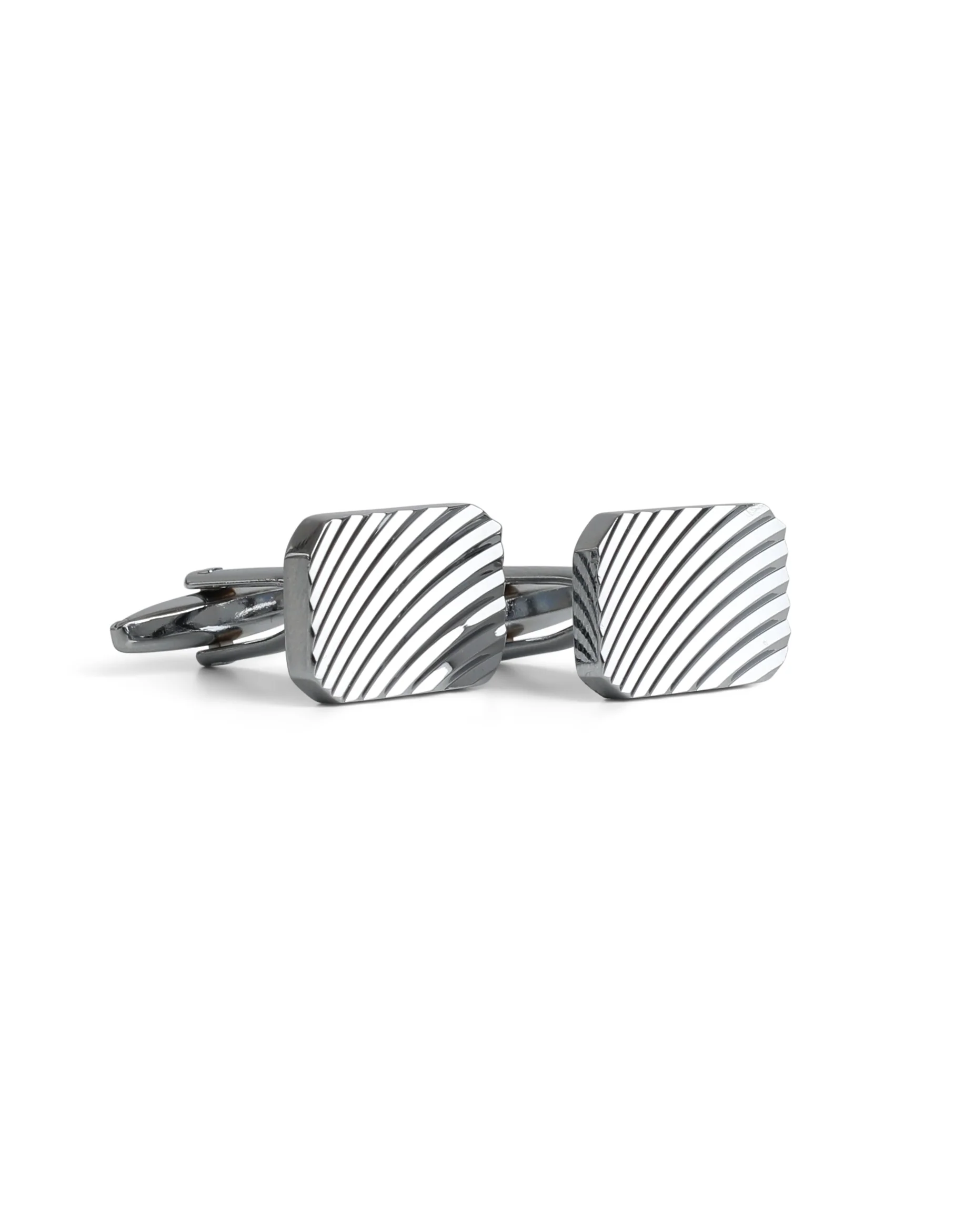 Rectangle Ripple Textured Cufflink - Image 2
