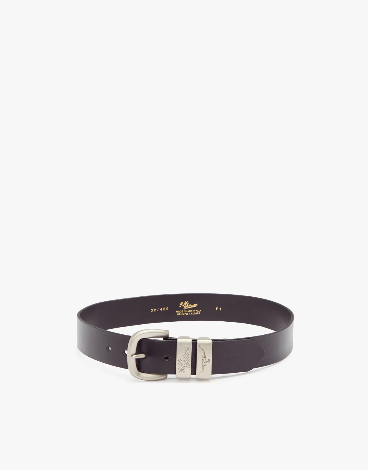R.M. Williams Solid Hide Black Belt - Image 4