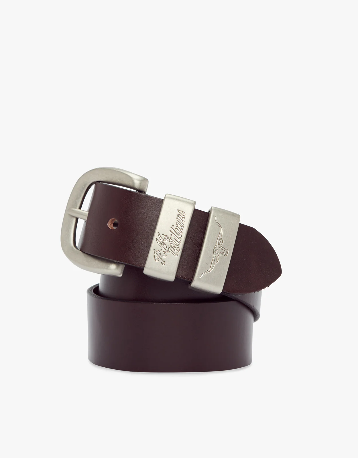 R.M. Williams Solid Hide Chestnut Belt