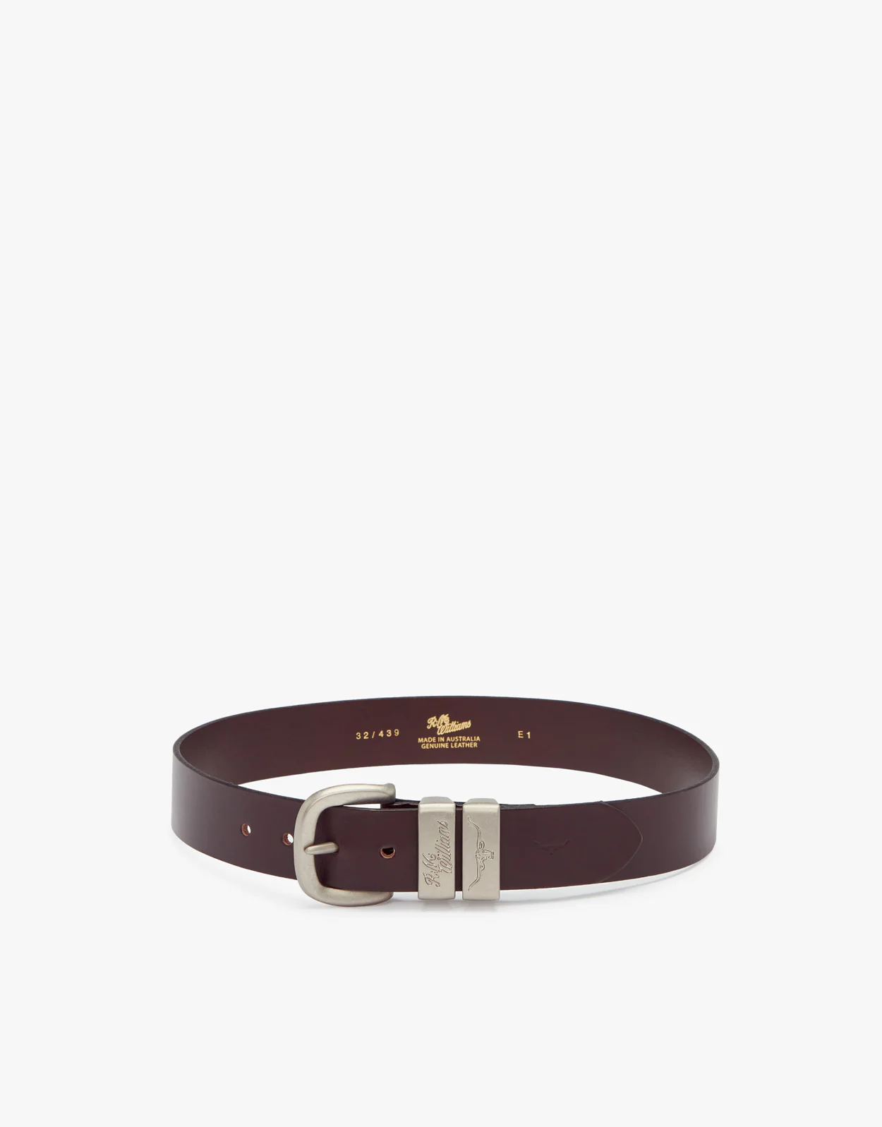 R.M. Williams Solid Hide Chestnut Belt - Image 4