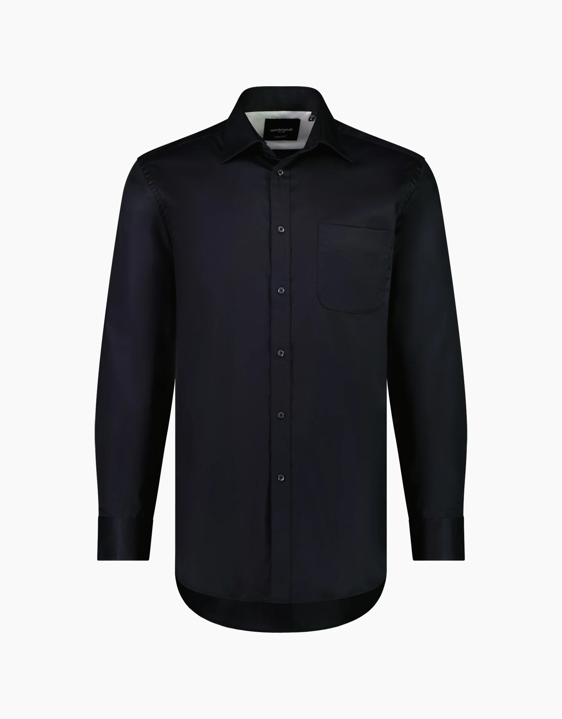 Sinatra Black Twill Tailored Shirt - Image 4