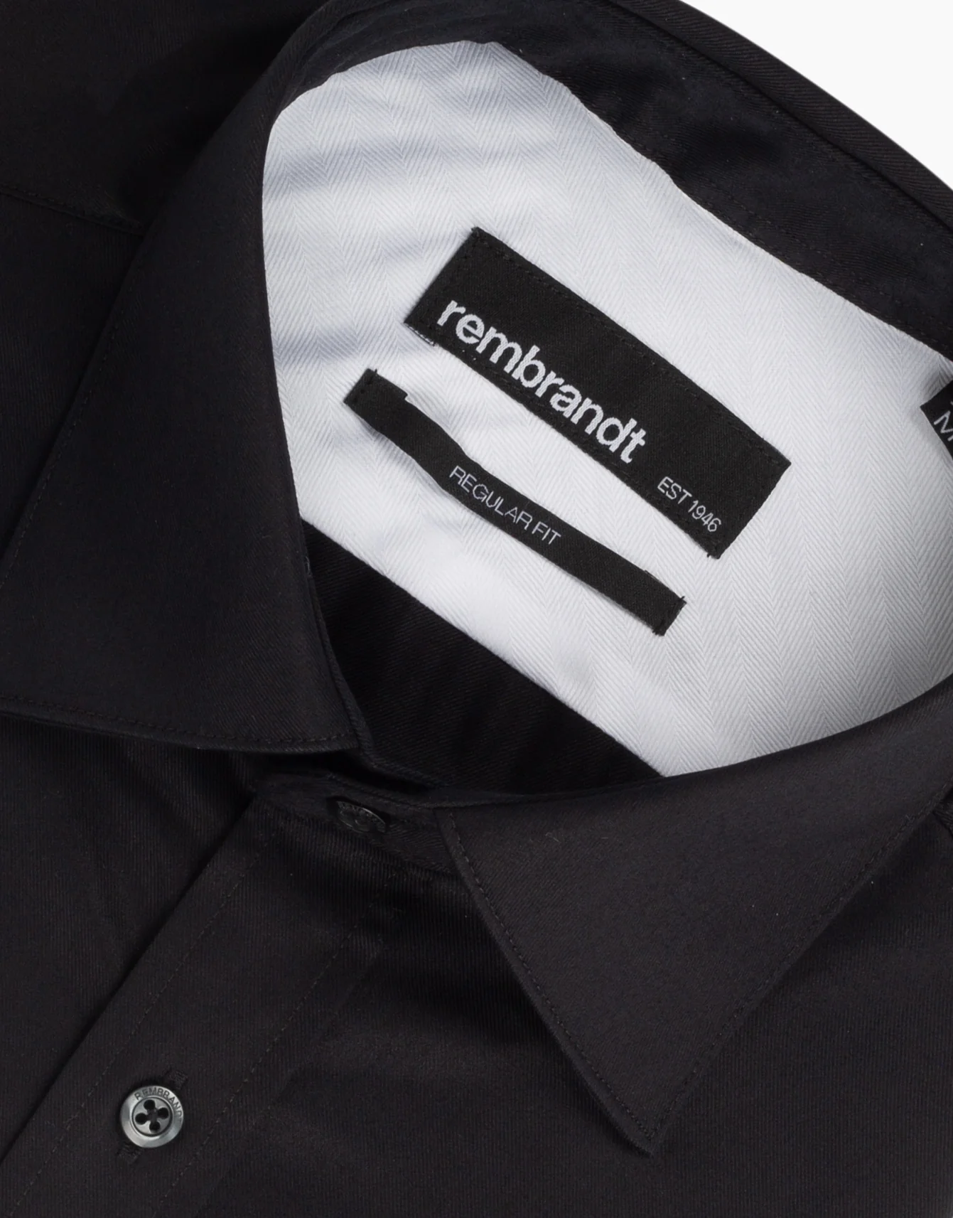 Sinatra Black Twill Tailored Shirt - Image 6