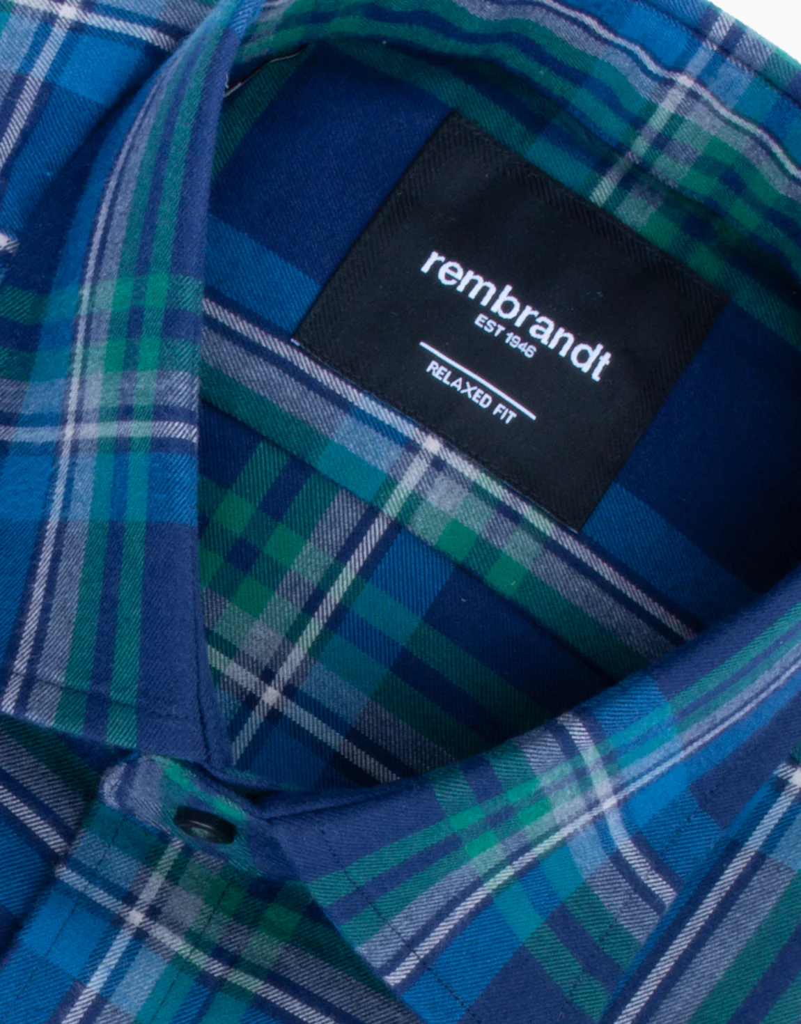 Sinatra Blue & Green Plaid Flannel Shirt - Image 6