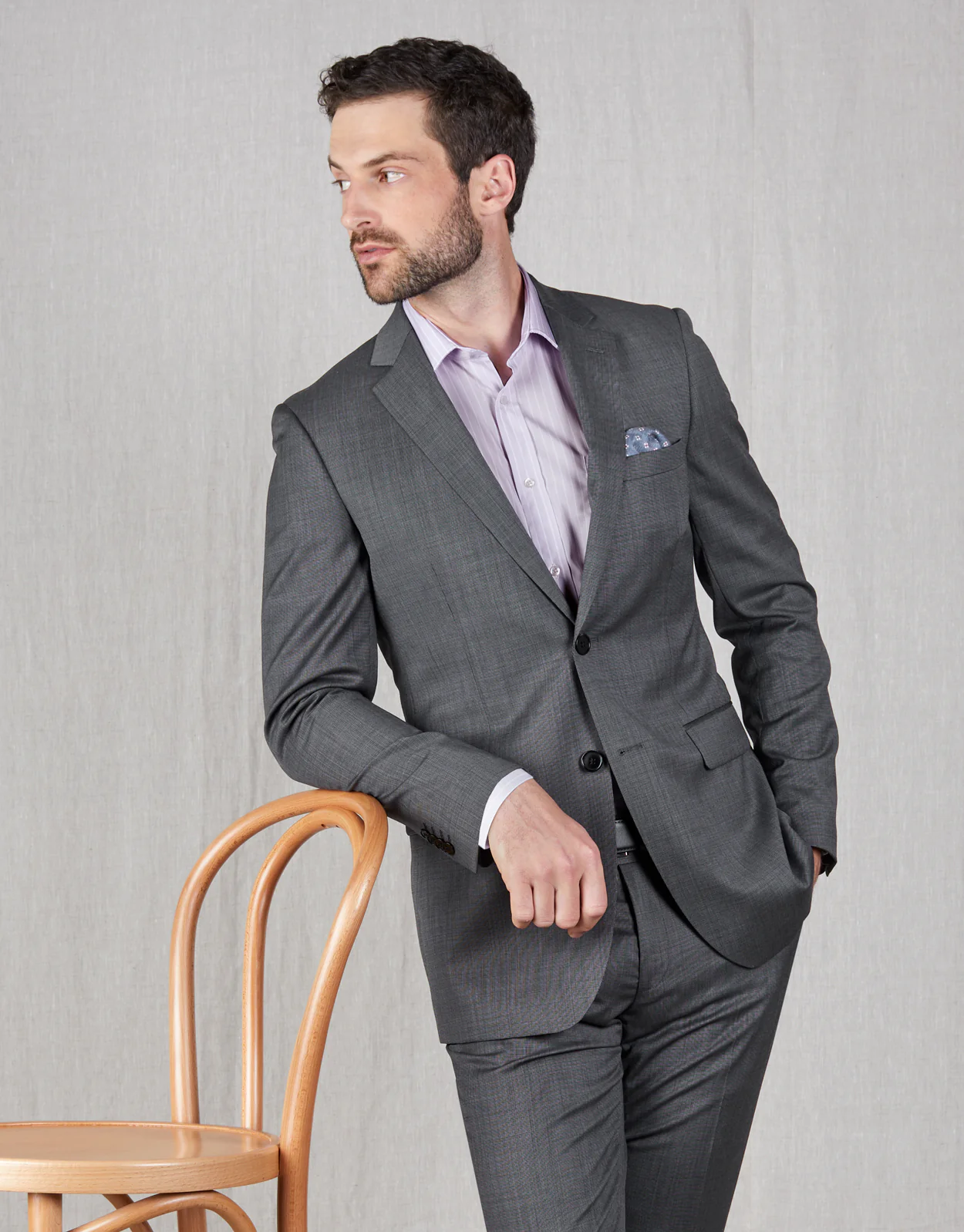 Sinatra Lilac Stripe Shirt - Image 5