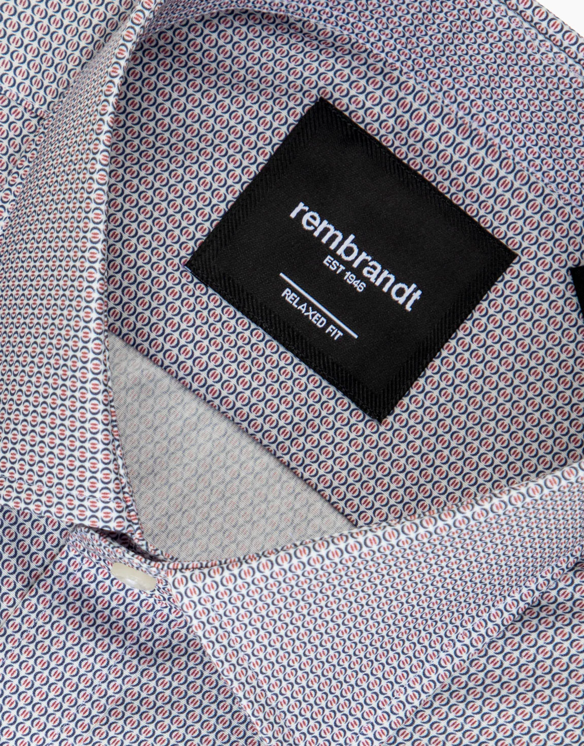 Sinatra Navy & Maroon Micro-design Shirt - Image 7