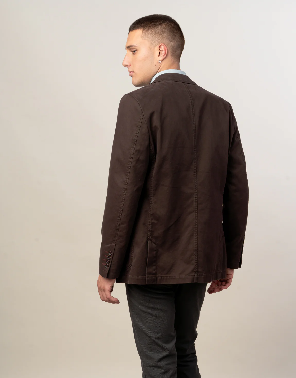 Spectre Dark Brown Twill Blazer - Image 2
