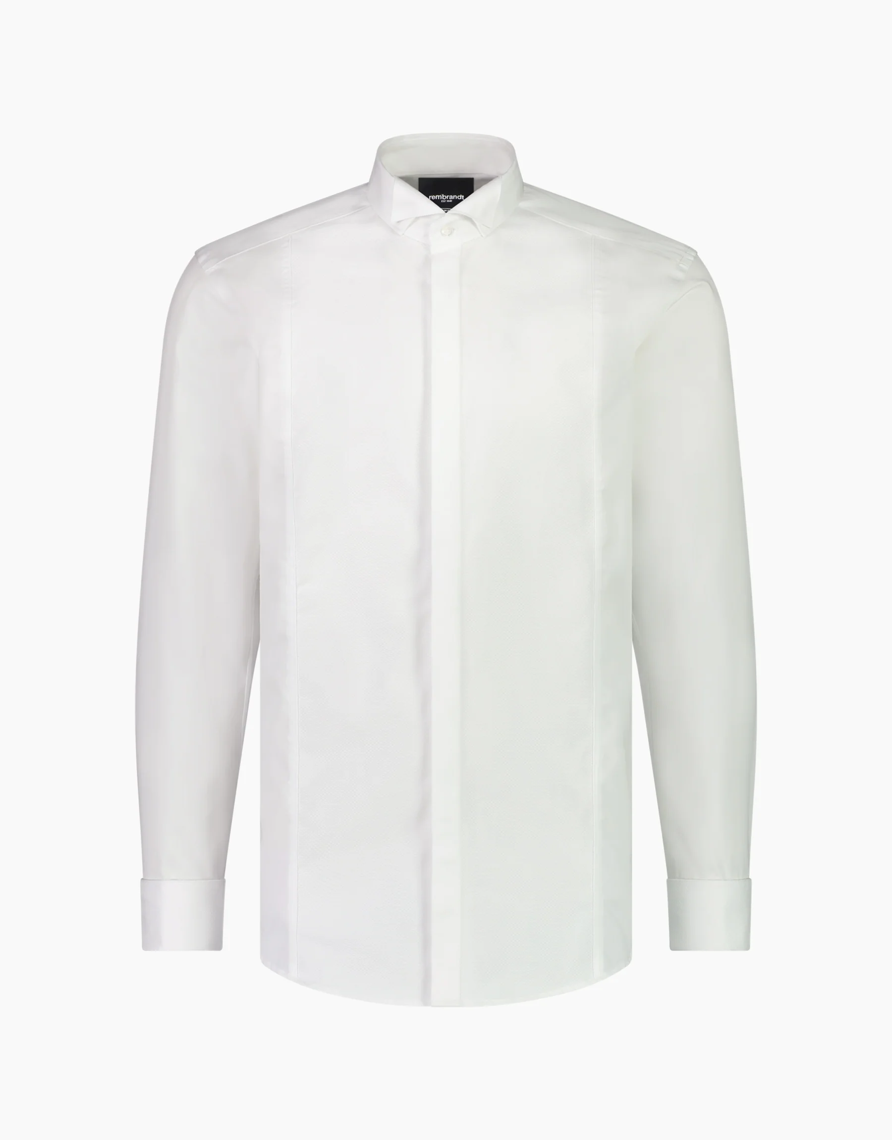 Hire Strand White Twill Formal Shirt with Marcella Bib and Cuffs - Image 5