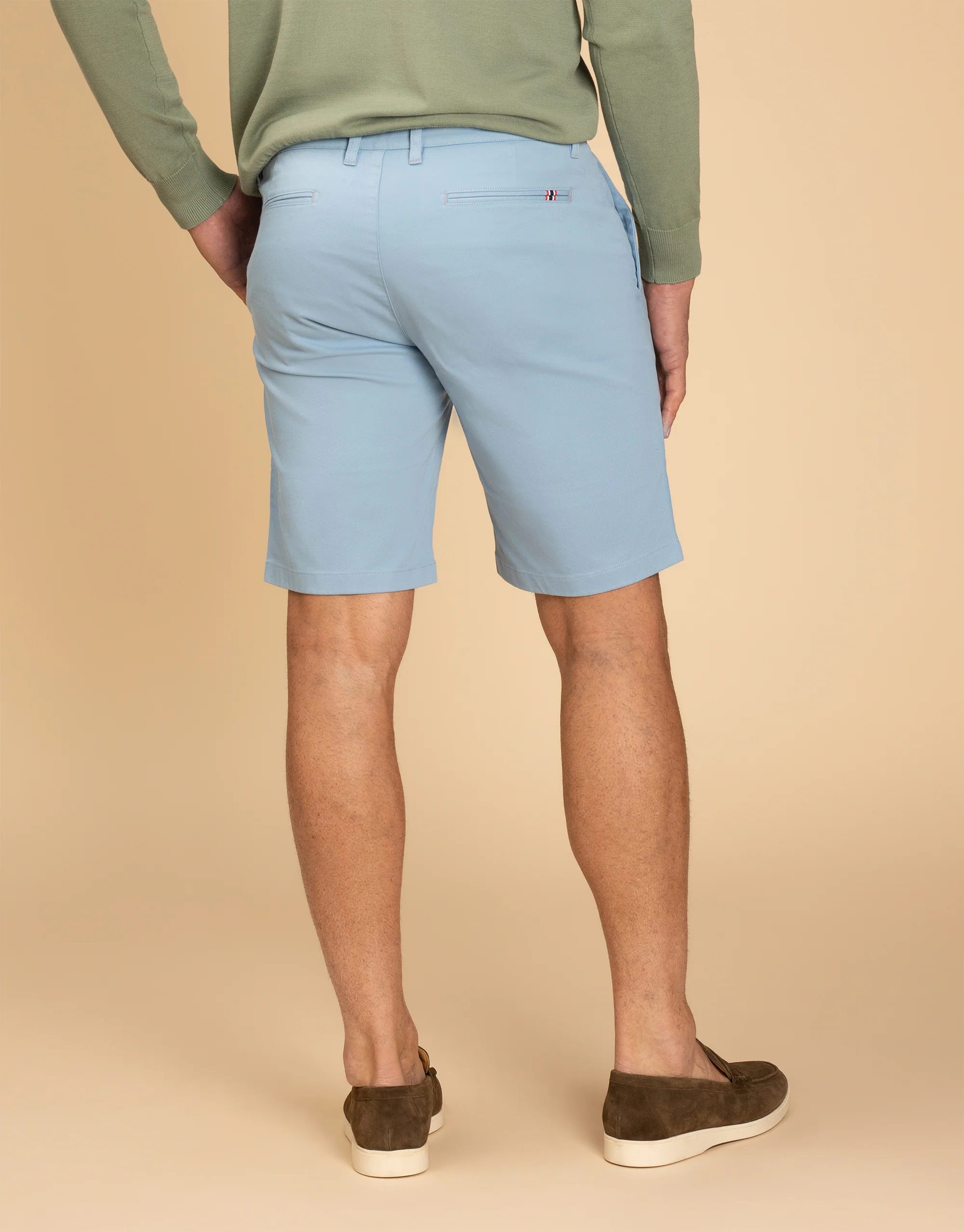 Sumner Powder Blue Textured Shorts - Image 3