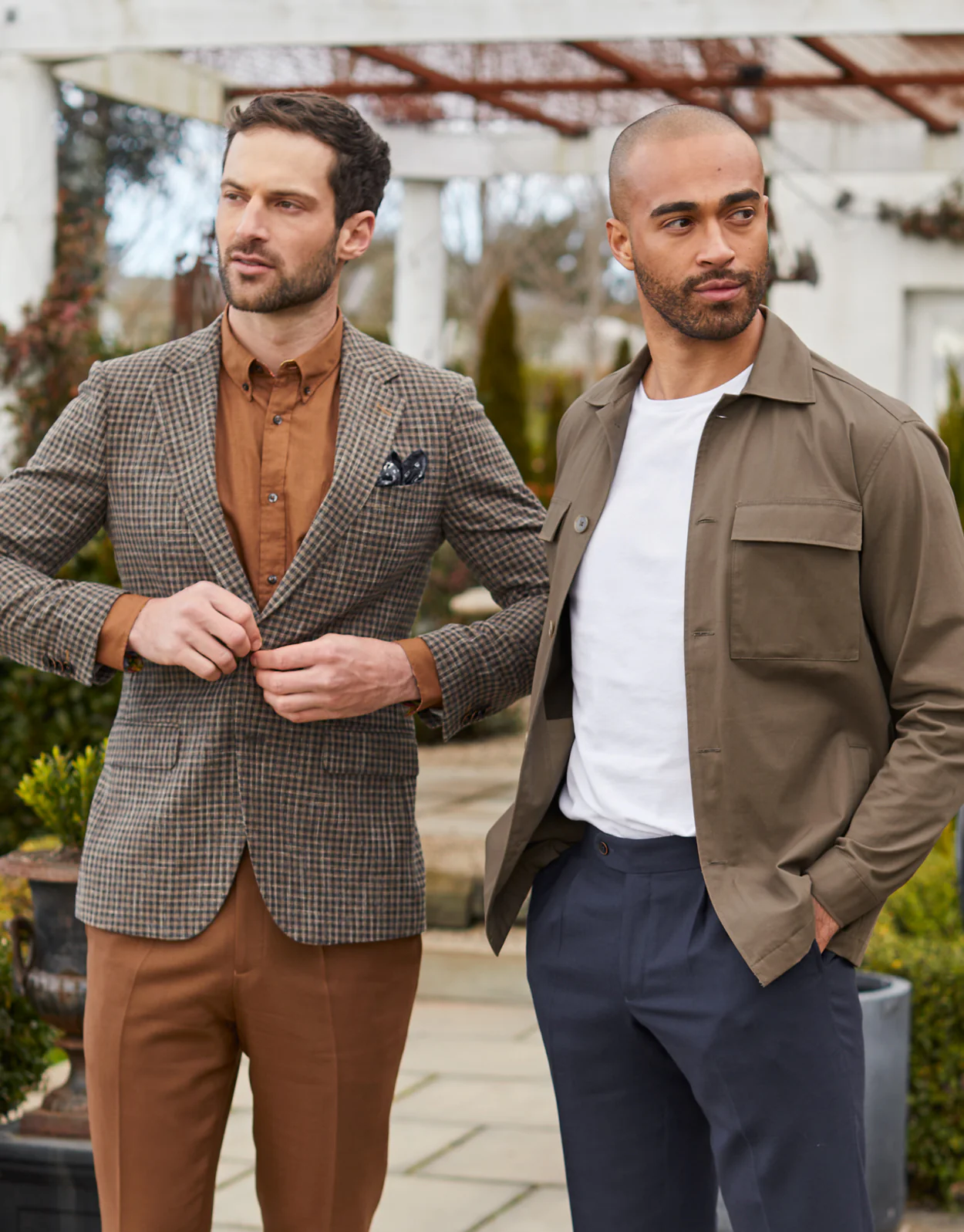 Tamaki Brown Stretch Twill Shirt Jacket - Image 7