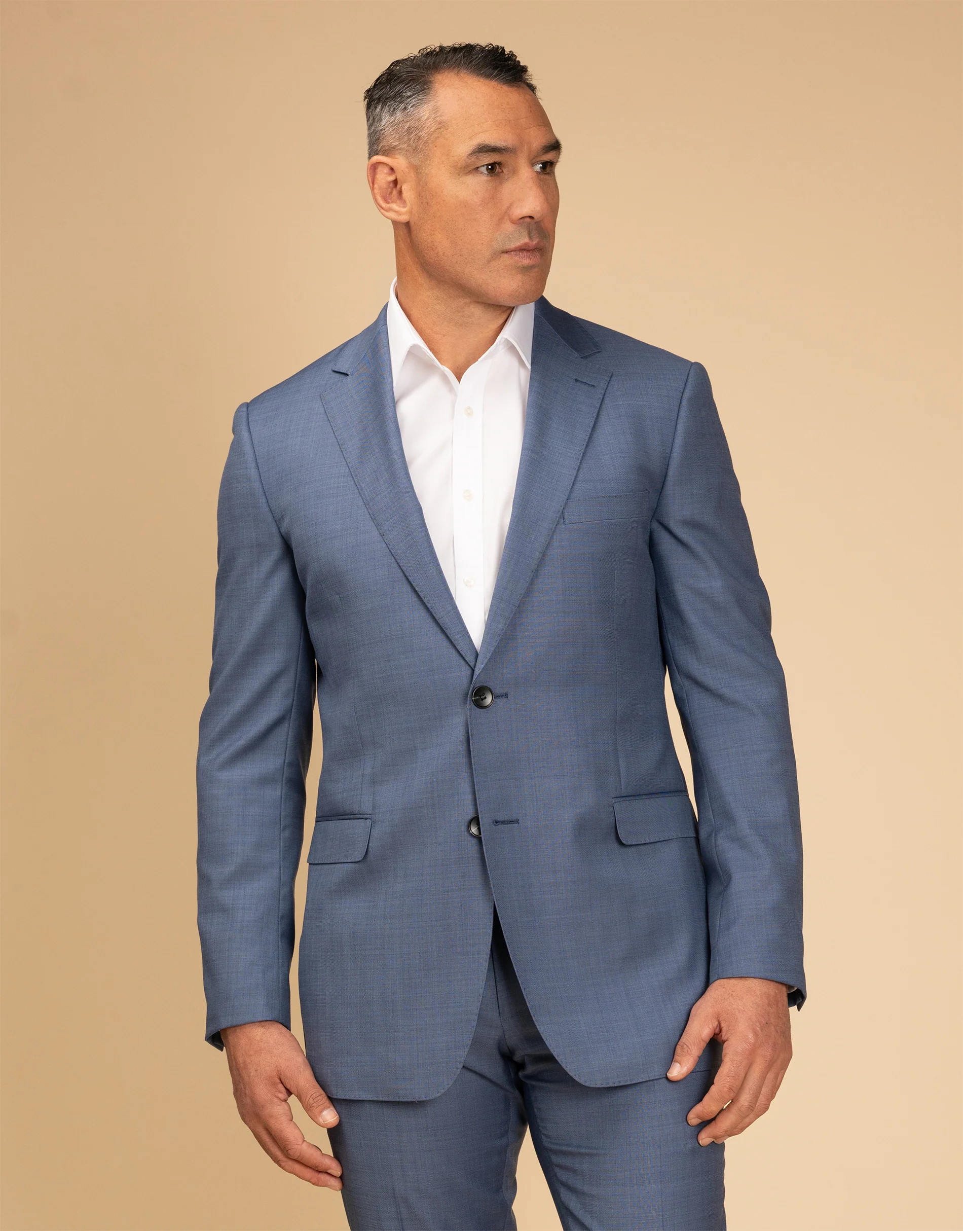 Hire Taylor Pale Blue Sharkskin Suit Jacket