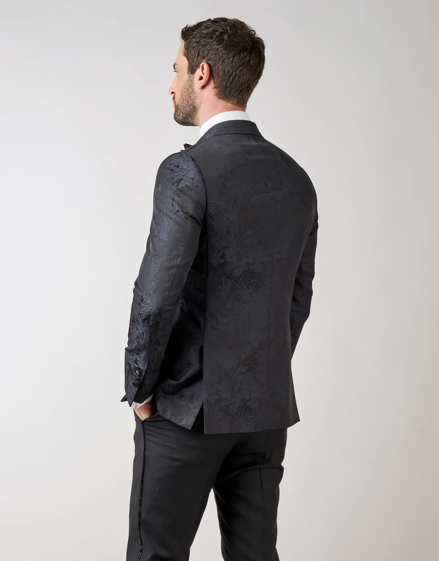Trace Black & Blue Floral Dinner Jacket - Image 2