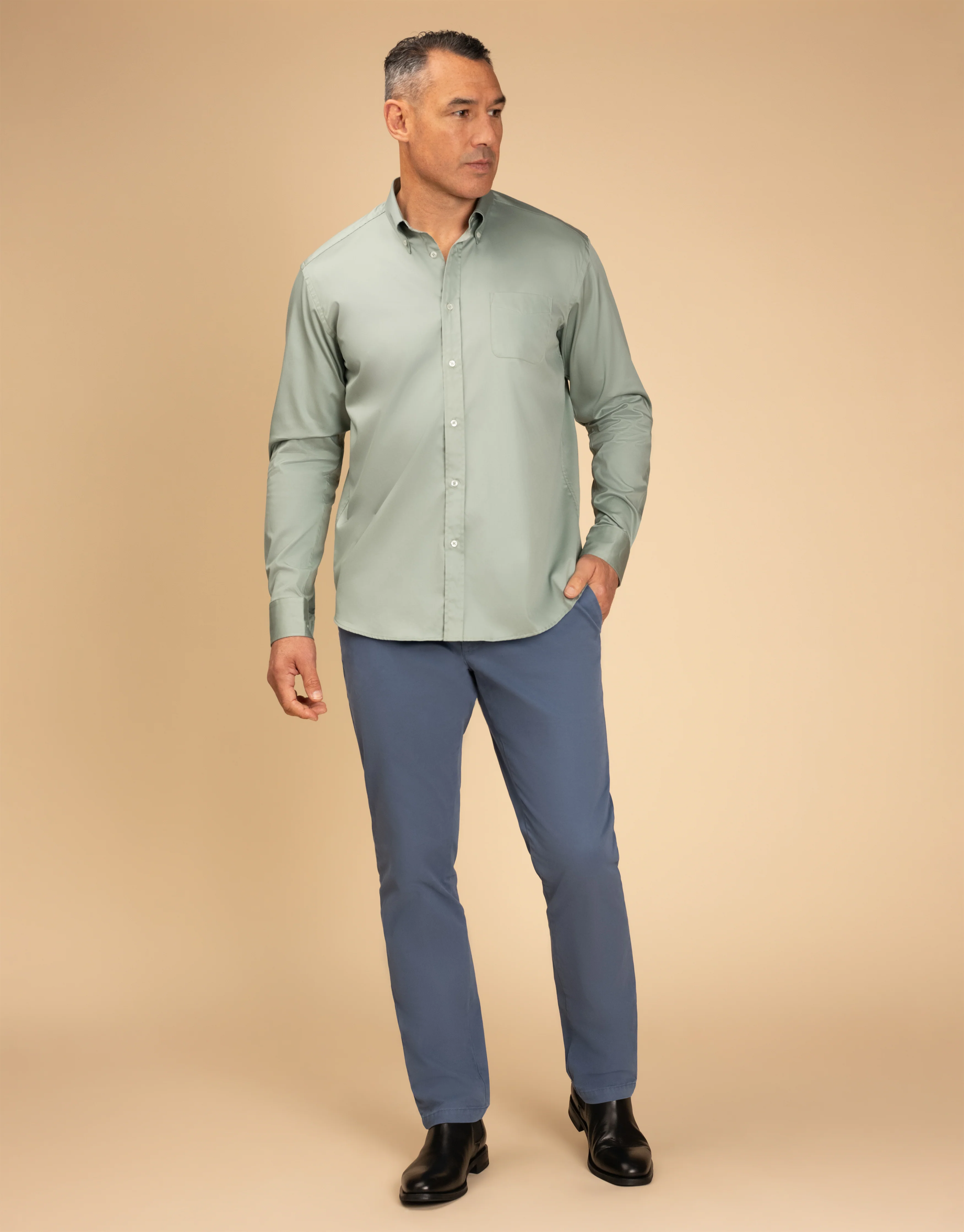 Tyler Blue Textured Chinos - Image 5