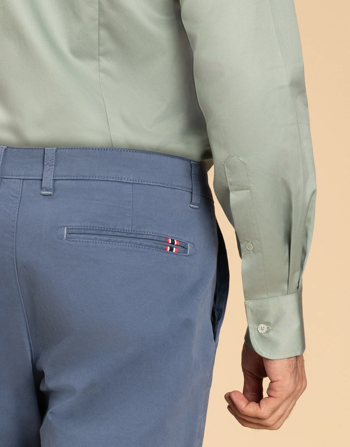 Tyler Blue Textured Chinos - Image 6