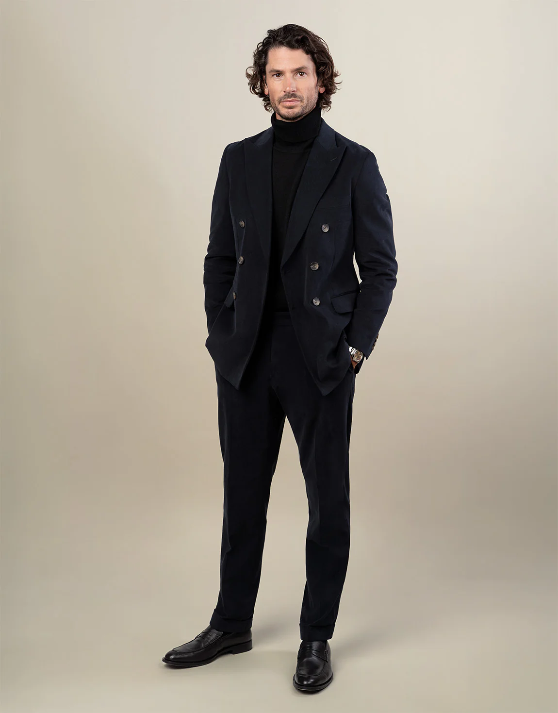 Wanaka Black Roll Neck Jersey - Image 4
