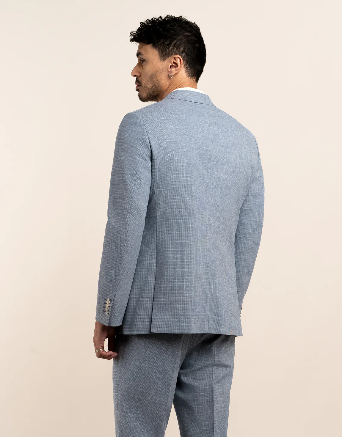 Whetu Light Blue Houndstooth Blazer - Image 3