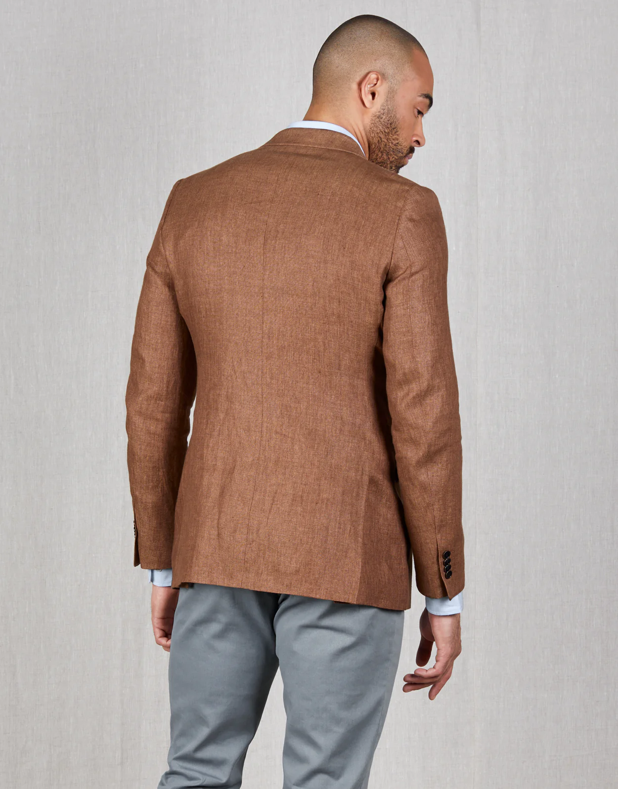 Whetu Tobacco Brown Linen Blazer - Image 3