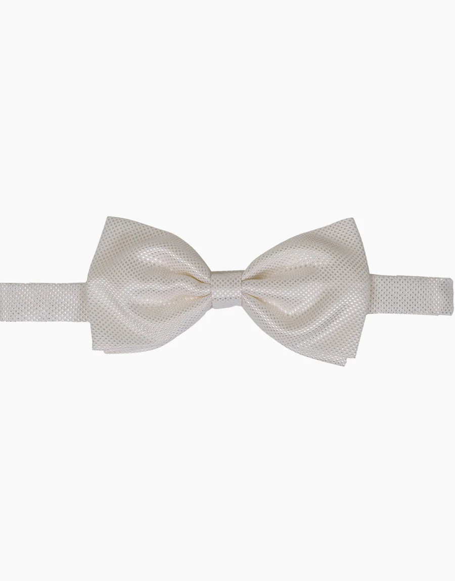 Hire White Texture Bow Tie - Image 2